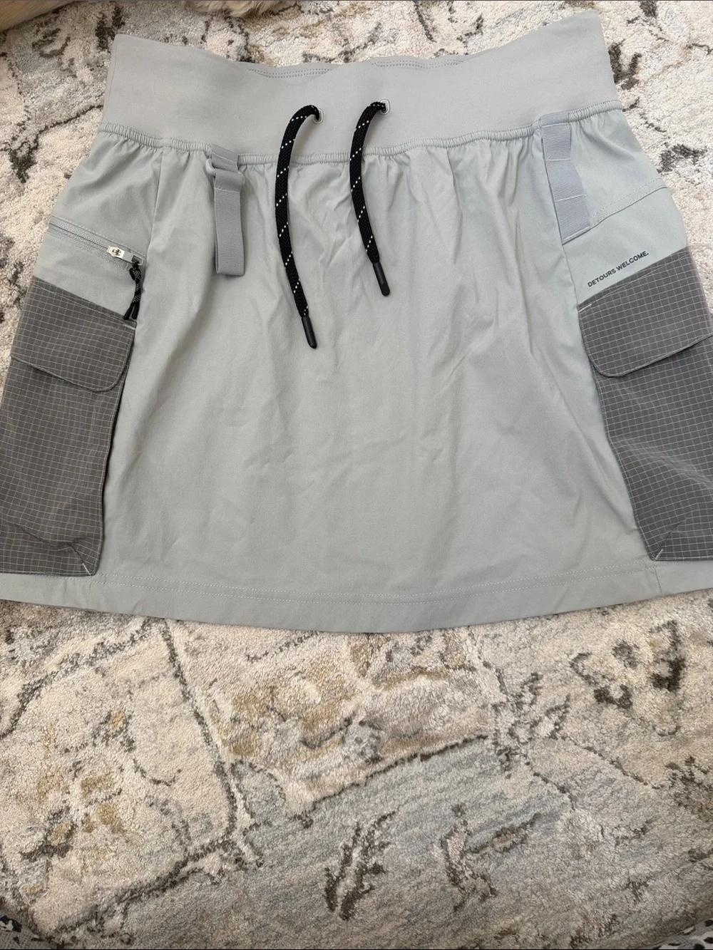 lululemon athletica Light Gray Mini Skort with Cargo Pockets